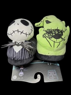 NEW - Disney "Nightmare Before Christmas" 3D Plush Slippers